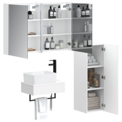 Ensemble de mobilier de salle de bain 4 pcs Blanc 636791636791