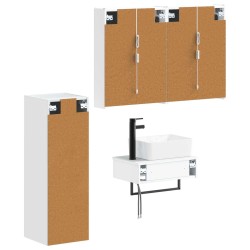 Ensemble de mobilier de salle de bain 4 pcs Blanc 636791636791