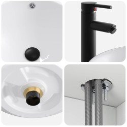 Ensemble de mobilier de salle de bain 4 pcs Blanc 636793636793