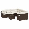 Ensemble de canapé de jardin 9 pcs Marron Poly rotin 636795636795