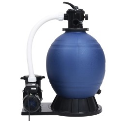 Filtre à sable avec vanne 7 voies et pompe 1000 W Bleu et noir 636799636799