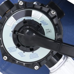 Filtre à sable avec vanne 7 voies et pompe 1000 W Bleu et noir 636799636799