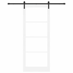 Porte coulissante ORKDAL Blanc et Noir 93 x 232 cm 636810636810