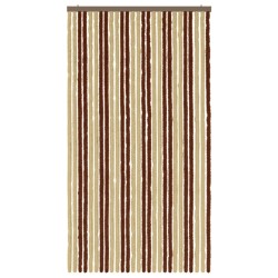 Rideau anti-insectes en chenille Marron et beige 118 x 220 cm 636819636819