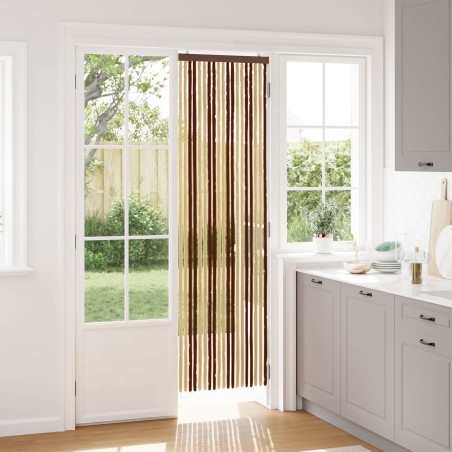 Rideau anti-insectes en chenille Marron et beige 56 x 200 cm 636820636820