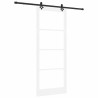 Porte coulissante Blanc 93 x 232 cm Bois de pin massif et verre 636834636834