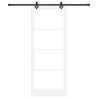 Porte coulissante Blanc 93 x 232 cm Bois de pin massif et verre 636834636834