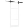 Porte coulissante Blanc 93 x 232 cm Bois de pin massif et verre 636836636836