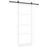 Porte coulissante Blanc 93 x 232 cm Bois de pin massif et verre 636836636836
