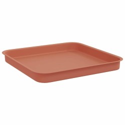 Plateau carré à fleurs 24 pcs Rouge brique 25,5 x 25,5 x 2,5 cm 636840636840