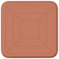 Plateau carré à fleurs 24 pcs Rouge brique 25,5 x 25,5 x 2,5 cm 636840636840