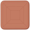 Plateau carré à fleurs 24 pcs Rouge brique 25,5 x 25,5 x 2,5 cm 636840636840
