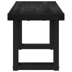 Banc de salle à manger NOAIN 120 x 41 x 45 cm Pin massif Noir 636854636854
