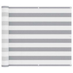 Écran de balcon Gris clair et blanc 90 x 300 cm 636856636856