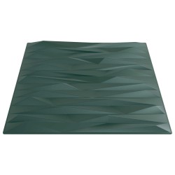 Panneaux muraux 12 pcs Vert Pierre 50 x 50 cm Mousse XPS 636857636857