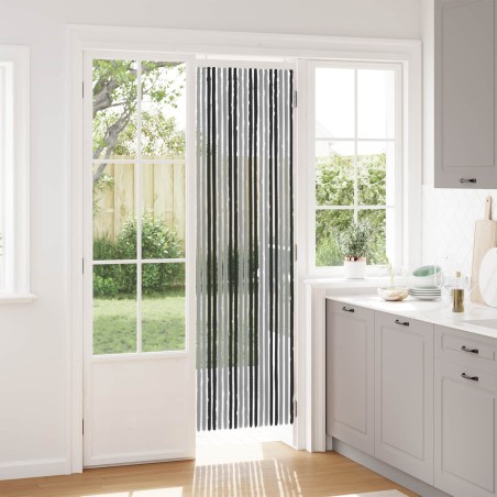 Rideau anti-insectes en chenille Gris et Noir 56 x 200 cm 636858636858