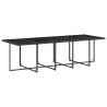 Ensemble à manger de jardin et coussins 11 pcs marron rotin 636859636859