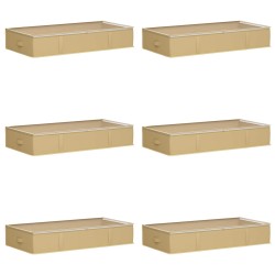 Boîte de rangement avec fenêtre transparente 6 pcs Crème 636860636860