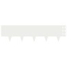 Bordure de Pelouse 10 pcs 100 x 25 cm Acier Blanc 636864636864