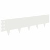 Bordure de Pelouse 10 pcs 100 x 25 cm Acier Blanc 636864636864