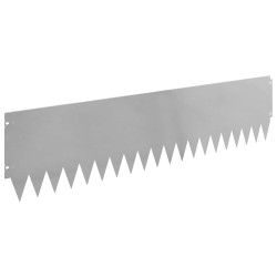 Bordure de Pelouse 10 pcs 103 x 25 cm Acier Argenté 636867636867