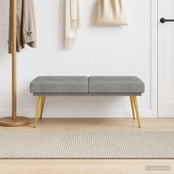 Banc à double couche Gris clair 120 x 45 x 46 cm Velours 636871636871