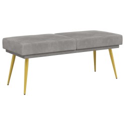 Banc à double couche Gris clair 120 x 45 x 46 cm Velours 636871636871