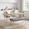 Banc à double couche Gris clair 120 x 45 x 46 cm Velours 636871636871