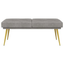 Banc à double couche Gris clair 120 x 45 x 46 cm Velours 636871636871