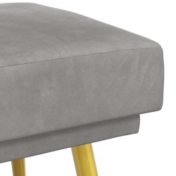 Banc à double couche Gris clair 120 x 45 x 46 cm Velours 636871636871