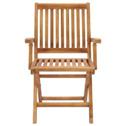 Chaises de jardin lot de 2 et coussins blanc crème Teck massif 636872636872