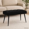 Banc avec capitonnage bouton Noir 80 x 40 x 46 cm Velours 636873636873