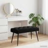 Banc avec capitonnage bouton Noir 80 x 40 x 46 cm Velours 636873636873