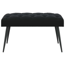 Banc avec capitonnage bouton Noir 80 x 40 x 46 cm Velours 636873636873