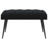 Banc avec capitonnage bouton Noir 80 x 40 x 46 cm Velours 636873636873