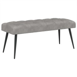 Banc avec capitonnage bouton Gris clair 110 x 40 x 46 cm 636874636874