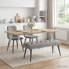 Banc avec capitonnage bouton Gris clair 110 x 40 x 46 cm 636874636874