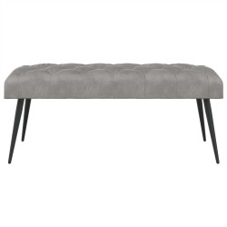 Banc avec capitonnage bouton Gris clair 110 x 40 x 46 cm 636874636874