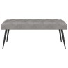 Banc avec capitonnage bouton Gris clair 110 x 40 x 46 cm 636874636874