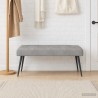Banc avec capitonnage bouton Gris clair 110 x 40 x 46 cm 636875636875