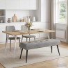 Banc avec capitonnage bouton Gris clair 110 x 40 x 46 cm 636875636875
