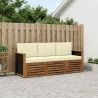 Ensembles de canapés avec coussin 3 pcs Bois d'Acacia Massif 636876636876