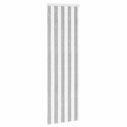 Rideau anti-insectes en chenille Gris et blanc 56 x 185 cm 636877636877