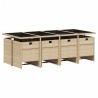 Ensemble à manger de jardin et coussins 9 pcs mélange beige 636879636879