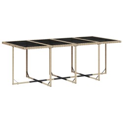 Ensemble à manger de jardin et coussins 9 pcs mélange beige 636879636879
