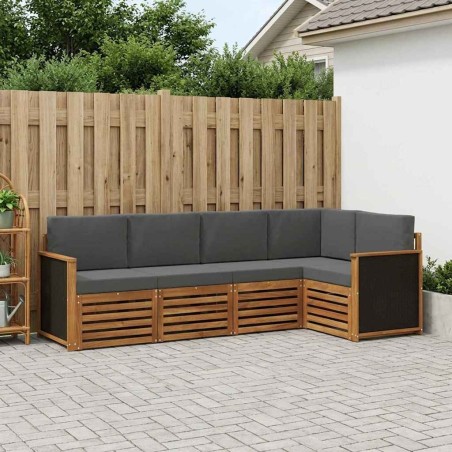 Ensemble de canapé d'angle 4 pcs Naturel et Anthracite 636890636890