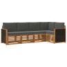 Ensemble de canapé d'angle 4 pcs Naturel et Anthracite 636890636890
