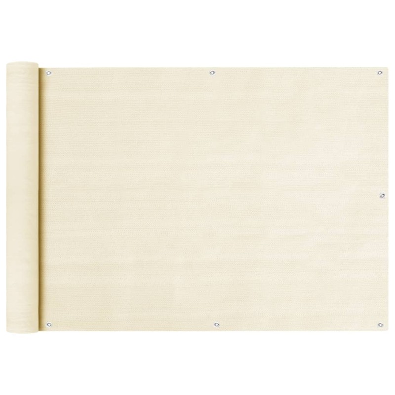 Écran de balcon Crème 75x600 cm PEHD  636894636894