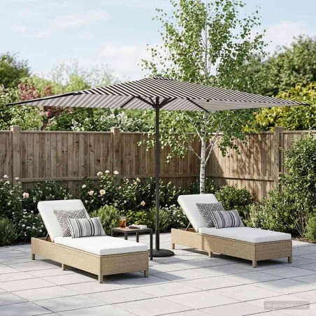 Parasol de jardin 200 x 300 cm Polyester Rectangulaire 636895636895