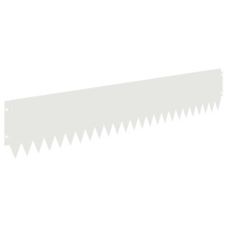 Bordure de Pelouse 10 pcs 103 x 20 cm Acier Blanc 636898636898